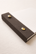Petite Linen Notepad, Premium Keten Kaplama Cep Defteri-Kahverengi - Görsel 4