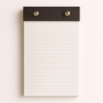 Petite Linen Notepad, Premium Keten Kaplama Cep Defteri-Kahverengi
