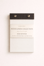 Petite Linen Notepad, Premium Keten Kaplama Cep Defteri-Kahverengi - Görsel 5