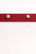 Grande Linen Desk Notepad - Merlot - Görsel 3