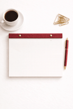 Grande Linen Desk Notepad - Merlot - Görsel 6
