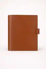 Kahverengi hakiki deri cüzdanlı organizer arka görünüm