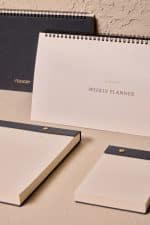Premium Gri Keten Kaplama Grande & Petite Notepad + Haftalık Planlayıcı 3’lü Set - Görsel 2