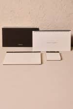Premium Kahverengi Keten Kaplama Grande & Petite Notepad + Haftalık Planlayıcı 3’lü Set - Görsel 6