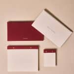 Premium Kırmızı Keten Kaplama Grande & Petite Notepad + Haftalık Planlayıcı 3’lü Set