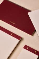Premium Kırmızı Keten Kaplama Grande & Petite Notepad + Haftalık Planlayıcı 3’lü Set - Görsel 6