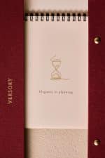 Premium Kırmızı Keten Kaplama Grande & Petite Notepad + Haftalık Planlayıcı 3’lü Set - Görsel 9