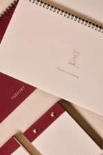 Premium Kırmızı Keten Kaplama Grande & Petite Notepad + Haftalık Planlayıcı 3’lü Set - Görsel 5