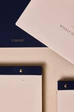 Premium Lacivert Keten Kaplama Grande & Petite Notepad + Haftalık Planlayıcı 3’lü Set - Görsel 3