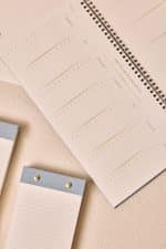 Premium Soft Mavi Keten Kaplama Grande & Petite Notepad + Haftalık Planlayıcı 3’lü Set - Görsel 4