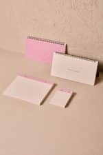 Premium Pembe Keten Kaplama Grande & Petite Notepad + Haftalık Planlayıcı 3’lü Set - Görsel 6
