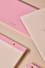Premium Pembe Keten Kaplama Grande & Petite Notepad + Haftalık Planlayıcı 3’lü Set - Görsel 3