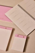 Premium Pembe Keten Kaplama Grande & Petite Notepad + Haftalık Planlayıcı 3’lü Set - Görsel 4
