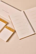 Premium Taba Keten Kaplama Grande & Petite Notepad + Haftalık Planlayıcı 3’lü Set - Görsel 3