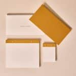 Premium Taba Keten Kaplama Grande & Petite Notepad + Haftalık Planlayıcı 3’lü Set