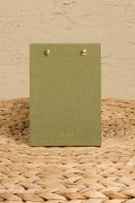 Petite Notepad Soft Yeşil Keten Kumaş Kaplama Özel Tasarım Notluk - Görsel 5