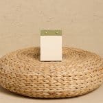 Petite Notepad Soft Yeşil Keten Kumaş Kaplama Özel Tasarım Notluk
