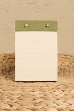 Premium Soft Yeşil Keten Kaplama Grande & Petite Notepad 2’li Set - Görsel 7