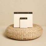 Premium Kahverengi Keten Kaplama Grande & Petite Notepad 2’li Set