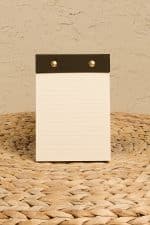 Petite Notepad Kahverengi Keten Kumaş Kaplama Özel Tasarım Notluk - Görsel 2