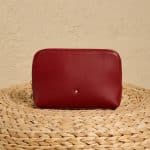 Epure Pouch Bordo Deri Makyaj Çantası Cüzdan Özellikli Minimal Tasarım