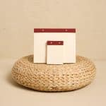 Premium Kırmızı Keten Kaplama Grande & Petite Notepad 2’li Set