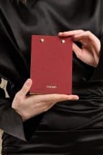 Petite Notepad Bordo Keten Kumaş Kaplama Özel Tasarım Notluk - Görsel 8