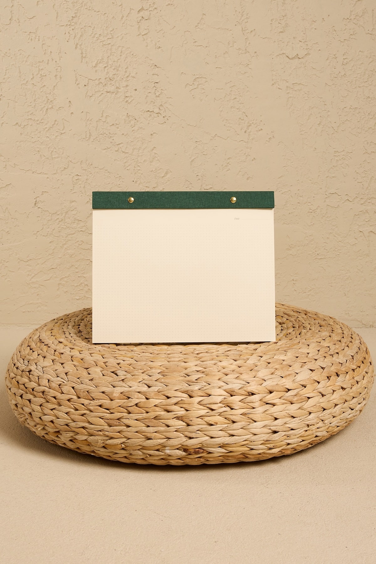 versory-koyu-yesil-not-defteri-on-kapak Grande Notepad Koyu Yeşil Keten Kumaş Kaplama Özel Tasarım - Görsel 1