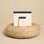 Premium Lacivert Keten Kaplama Grande & Petite Notepad 2’li Set