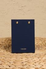 Petite Notepad Lacivert Keten Kumaş Kaplama Özel Tasarım Notluk - Görsel 6