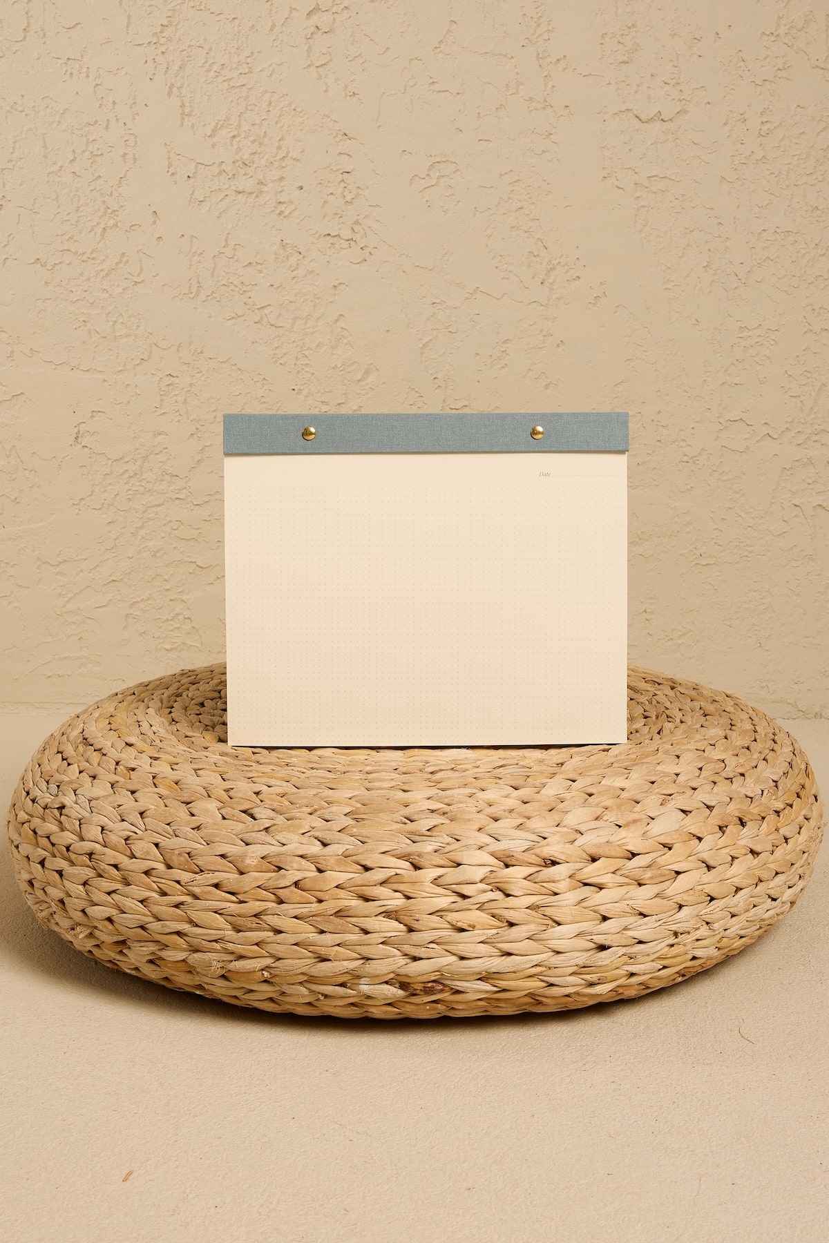 versory-mavi-not-defteri-on-kapak Grande Notepad Soft Mavi Keten Kumaş Kaplama Özel Tasarım - Görsel 1