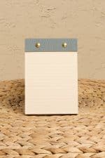 Petite Notepad Soft Mavi Keten Kumaş Kaplama Özel Tasarım Notluk - Görsel 2