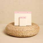 Premium Pembe Keten Kaplama Grande & Petite Notepad 2’li Set