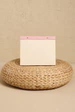 Grande Notepad Pembe Keten Kumaş Kaplama Özel Tasarım