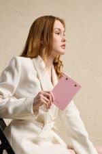 Petite Notepad Pembe Keten Kumaş Kaplama Özel Tasarım Notluk - Görsel 7