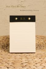 Petite Notepad Siyah Keten Kumaş Kaplama Özel Tasarım Notluk - Görsel 9