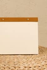Grande Notepad Taba Keten Kumaş Kaplama Özel Tasarım - Görsel 2