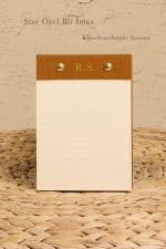 Petite Notepad Taba Keten Kumaş Kaplama Özel Tasarım Notluk - Görsel 9