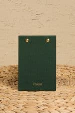 Petite Notepad Koyu Yeşil Keten Kumaş Kaplama Özel Tasarım Notluk - Görsel 6