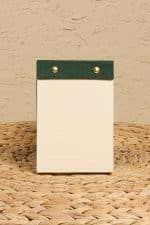 Premium Koyu Yeşil Keten Kaplama Grande & Petite Notepad 2’li Set - Görsel 8