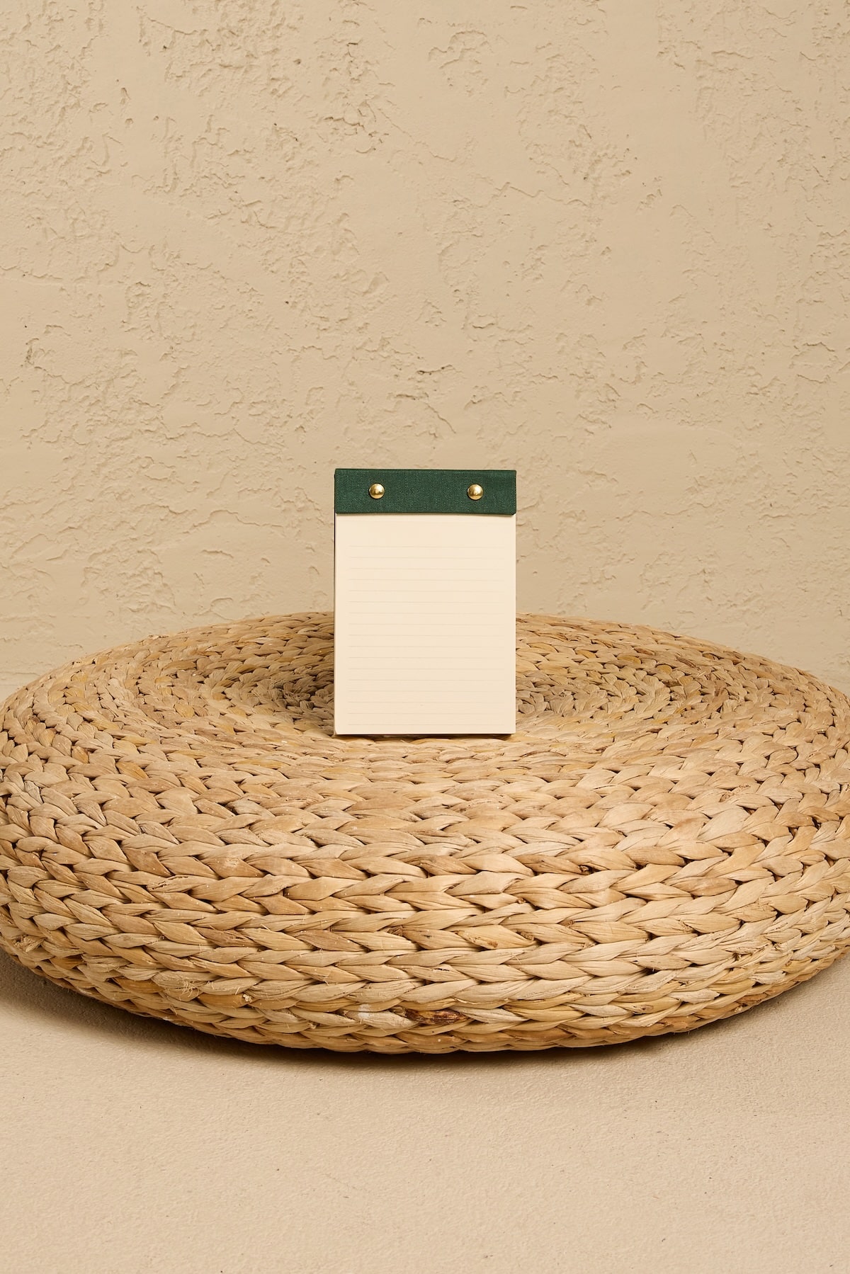 versory-yesil-notluk-on Petite Notepad Koyu Yeşil Keten Kumaş Kaplama Özel Tasarım Notluk - Görsel 1
