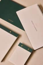 Premium Koyu Yeşil Keten Kaplama Grande & Petite Notepad + Haftalık Planlayıcı 3’lü Set - Görsel 2