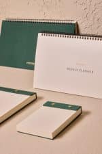 Premium Koyu Yeşil Keten Kaplama Grande & Petite Notepad + Haftalık Planlayıcı 3’lü Set - Görsel 5