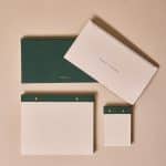 Premium Koyu Yeşil Keten Kaplama Grande & Petite Notepad + Haftalık Planlayıcı 3’lü Set